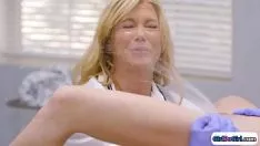 Play The young whore squirts directly on the gynecologist's face and makes her limp